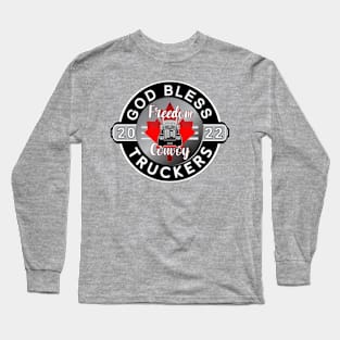 GOD BLESS THE TRUCKERS - MANDATES MUST GO - FREEDOM CONVOY 2022 Long Sleeve T-Shirt